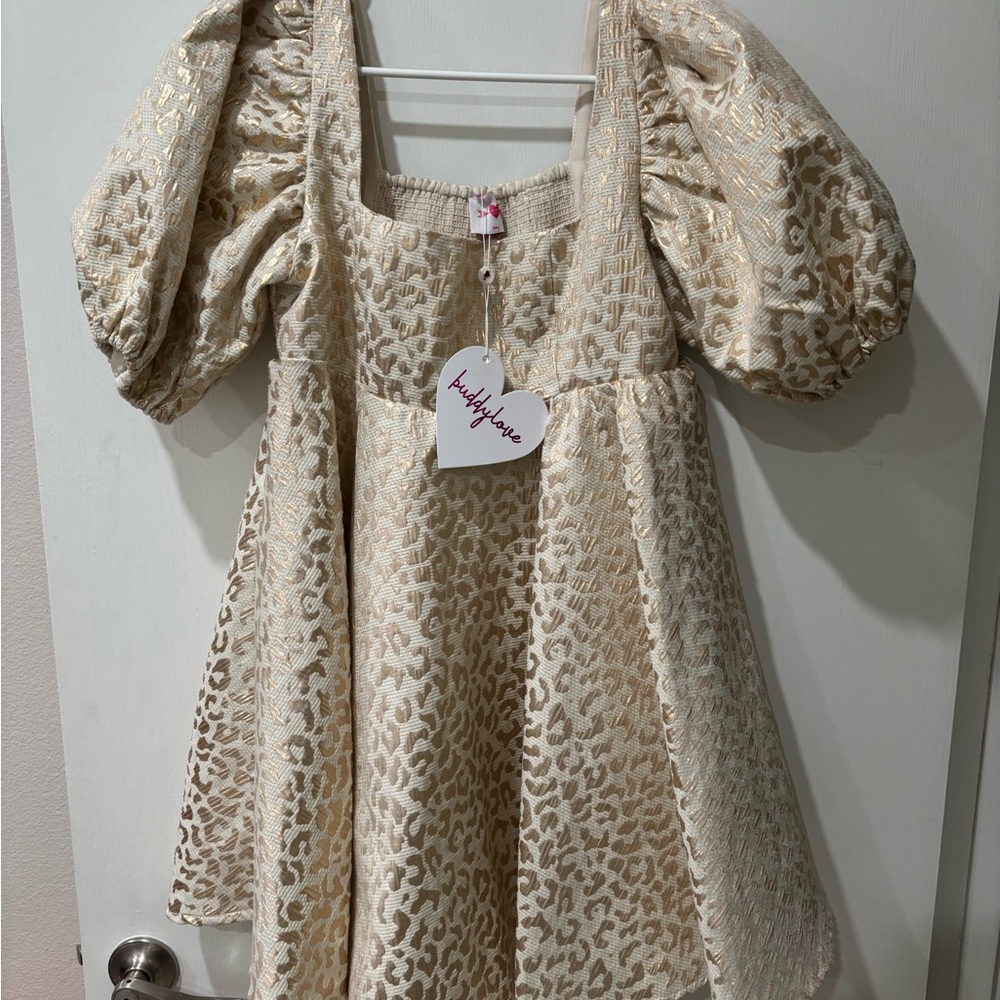 Buddy Love Cream Ruffled Tiered Sundress